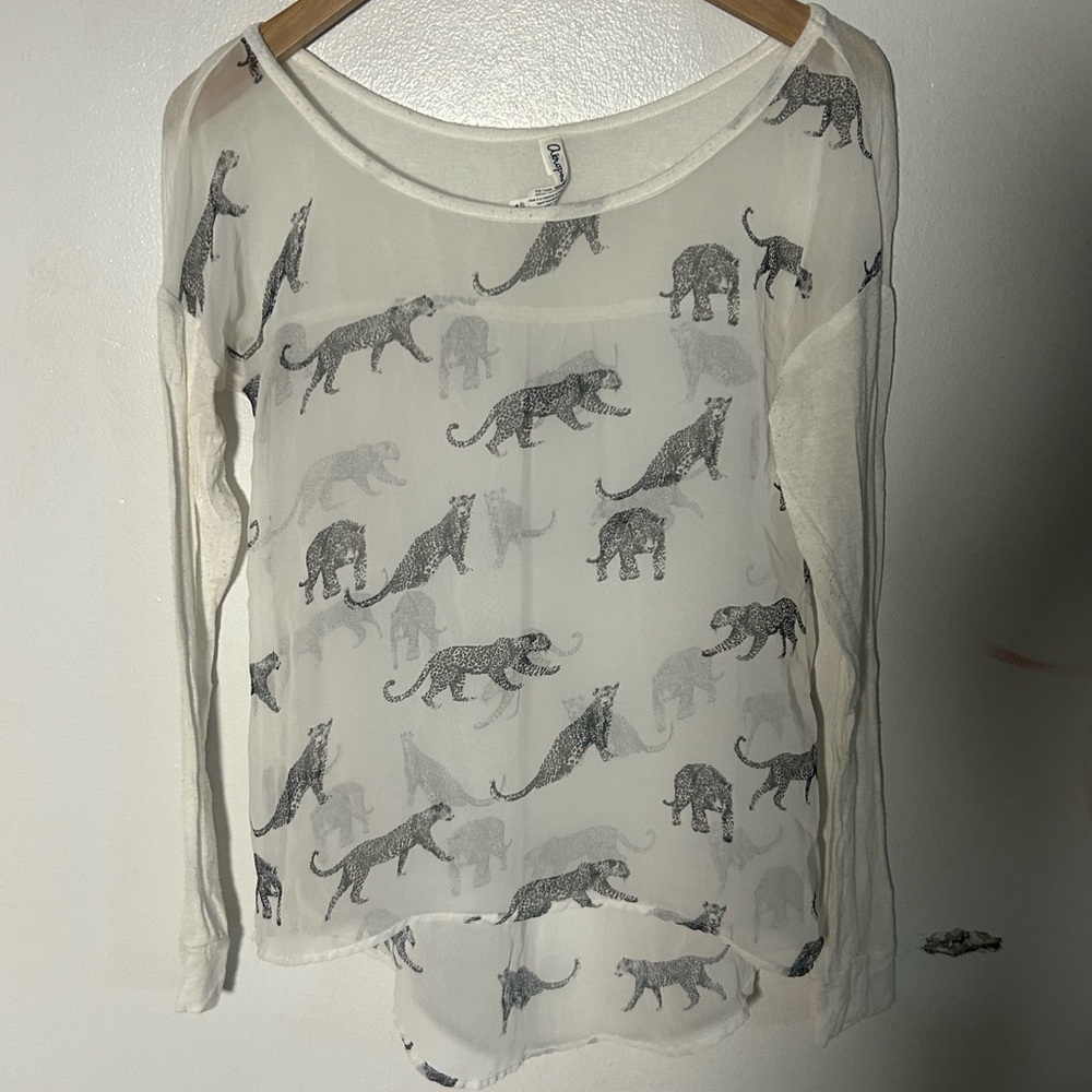Aeropostale White Sheer Blouse - Picture 1 of 7